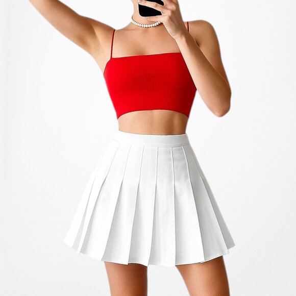 Urban Outfitters Tops - Urban Outfitters Red Ribbed Knit Fitted Tank Cami Crop Top Size S